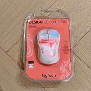 BNIB Logitech Design Collection Wireless Mouse - Marble Pink Blue White